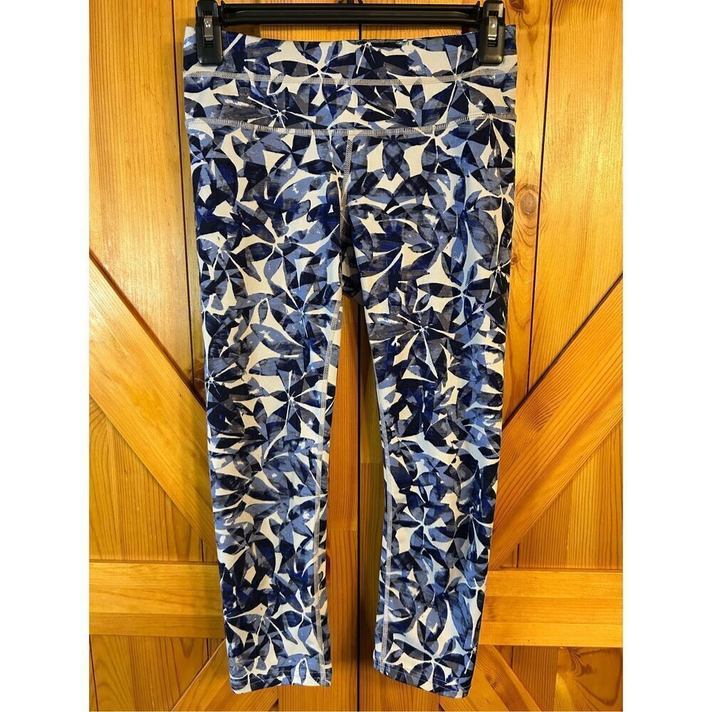 Athleta Woodlands Legging Size XS Blue White (0367) Read